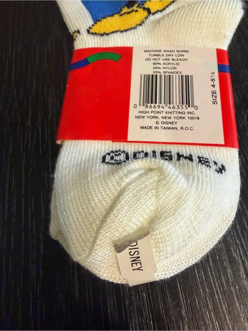 Vintage Disney Mickey Mouse Kids Socks NOS Mickey's Stuff For Kids